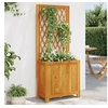Image de Jardinière avec treillis 55x29,5x132 cm bois massif d'acacia, jardinière de jardin, jardinière de patio, boîte à 364900
