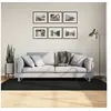 Image de Tapis HUARTE à poils courts doux et lavable noir 100x200 cm 375112