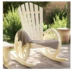 Image de Lot de 2 chaise exterieur non empilable non pliable en bois massif H. 99 cm marron