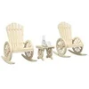 Image de Salon de jardin bois massif bois 3 pieces 62.0 x 89 x 99