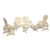 Image de Vert 4 pieces salon de jardin bois massif 119.0 x 63.5 x 40