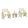 Image de Salon de Jardin 3 pcs, Sièges avec Dossier et Accoudoirs, Ensemble de Meubles, Mobilier de Terrasse Patio, Bois de 3207129