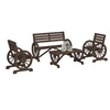Image de Salon de Jardin 4 pcs, Sièges avec Dossier et Accoudoirs, Ensemble de Meubles, Mobilier de Terrasse Patio, Bois de 3207132