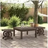 Image de Lot de 2 Repose-pieds de Jardin, Tabouret de Terrasse, Pouf de Pub, Meuble de Bistrot Patio Balcon Extérieur, Bois de 3207134