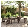 Image de Lot de 2 chaise exterieur non pliable H. 39.5 cm en bois massif vert