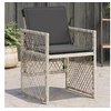 Image de Chaises de jardin avec coussins lot de 4 gris clair poly rotin 364954