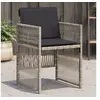 Image de Lot de 4 Chaises de Jardin avec Coussins, Sièges avec Dossier, Chaises à Manger, Meubles de Terrasse Patio, Gris 364971