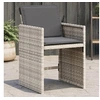 Image de Chaises de jardin avec coussins lot de 4 gris clair poly rotin 364988
