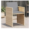 Image de Lot de 4 chaise exterieur non pliable H. 79 cm en resine tressee beige
