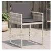 Image de Chaises de jardin avec coussins lot de 4 gris clair poly rotin 365005