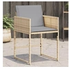Image de Lot de 4 chaise H. 79 cm non pliable exterieur en resine tressee beige