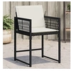 Image de Lot de 4 chaise H. 79 cm empilable non pliable exterieur en resine tressee noir