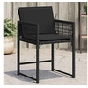 Image de Tuinstoelen 4 st met kussens poly rattan zwart365018