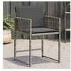 Image de Lot de 4 Chaises de Jardin avec Coussins, Sièges avec Dossier, Chaises à Manger, Meubles de Terrasse Patio, Gris 365019