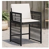 Image de Lot de 4 Chaises de Jardin avec Coussins, Sièges avec Dossier, Chaises à Manger, Meubles de Terrasse Patio, Noir 365034
