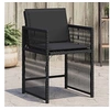 Image de Lot de 4 chaise exterieur empilable non pliable en resine tressee H. 79 cm noir