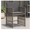 Image de Lot de 4 Chaises de Jardin avec Coussins, Sièges avec Dossier, Chaises à Manger, Meubles de Terrasse Patio, Gris 365036