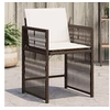 Image de Chaises de jardin avec coussins lot de 4 marron résine tressée