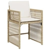 Image de Lot de 4 chaise exterieur non pliable en resine tressee H. 79 cm blanc
