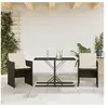 Image de 3-delige Bistroset met kussens poly rattan bruin365065