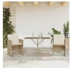 Image de 3-delige Bistroset met kussens poly rattan beige365066