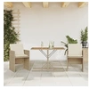 Image de 3-delige Bistroset met kussens poly rattan beige365069