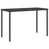 Image de Table de jardin dessus en verre noir résine tressée 115x54x74cm