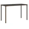 Image de Table de jardin dessus en verre marron poly rotin 115x54x74 cm