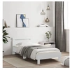 Image de Cadre de lit sans matelas avec tête de lit blanc 100x200 cm