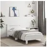 Image de Cadre de lit sans matelas avec tête de lit blanc 90x190 cm