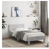 Image de Bedframe met hoofdbord bewerkt hout betongrijs 75x190 cm838571