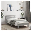 Image de Bedframe met hoofdbord bewerkt hout grijs sonoma 75x190 cm838573