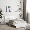 Image de Cadre de lit sans matelas avec tï¿½te de lit blanc 100x200 cm