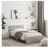 Image de Bedframe met hoofdeinde bewerkt hout grijs sonoma 100x200 cm838622