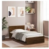 Image de Bedframe met hoofdbord zonder matras bruin eiken 100x200 cm838623