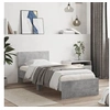Image de Cadre de lit sans matelas avec tête de lit gris béton 90x190 cm