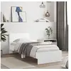 Image de Cadre de lit sans matelas avec tête de lit blanc 75x190 cm