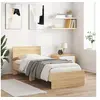 Image de Cadre de lit sans matelas avec tête de lit 75x190 cm