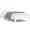 Image de Cadre de lit sans matelas avec lumières LED blanc 100x200 cm