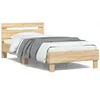 Image de Bedframe met hoofdbord en LED sonoma eikenkleurig 100x200 cm838710