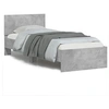 Image de Bedframe met hoofdbord en LED-verlichting betongrijs 75x190 cm838844