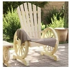 Image de Chaise de Jardin AdiRondack, Fauteuil avec Dossier, Siège avec Accoudoirs, Meuble de Terrasse Patio Extérieur, Bois 365089