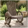 Image de Lot de 2 Chaises de Jardin AdiRondack, Fauteuils avec Dossier, Sièges avec Accoudoirs Terrasse Patio Extérieur, Bois 365092