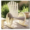 Image de Chaise à Bascule AdiRondack, Fauteuil avec Dossier, Siège avec Accoudoirs, Meuble de Terrasse Patio Extérieur, Bois 365093