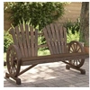 Image de Chaise de Jardin AdiRondack 2 Places, Fauteuil avec Dossier, Siège avec Accoudoirs Terrasse Patio Extérieur, Bois de 365096