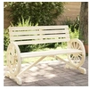 Image de Banc de Jardin 2 Places, Fauteuil avec Dossier, Siège avec Accoudoirs, Meuble de Terrasse Patio Extérieur, Bois de 365103