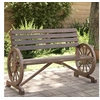 Image de Banc de Jardin 2 Places, Fauteuil avec Dossier, Siège avec Accoudoirs, Meuble de Terrasse Patio Extérieur, Bois de 365104
