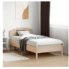 Image de Cadre de Lit avec Tête de Lit, Sommier à Lattes, Lit Adulte, Lit Simple de Chambre à Coucher Intérieur, 75x190 cm 3207241