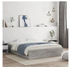 Image de Cadre de lit à tiroirs sonoma gris 150x200 cm bois d'ingénierie, lit, lit de rangement, cadre de lit double, lit 3207271