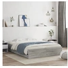 Image de Cadre de Lit et Tiroirs, Lit Double avec Sommier à Lattes, Lit Adulte, Meuble de Chambre à Coucher, Sonoma Gris 3207278